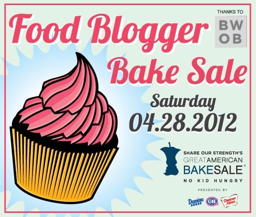 Food Blogger Bake Sale Advertisement from 4/28/2012