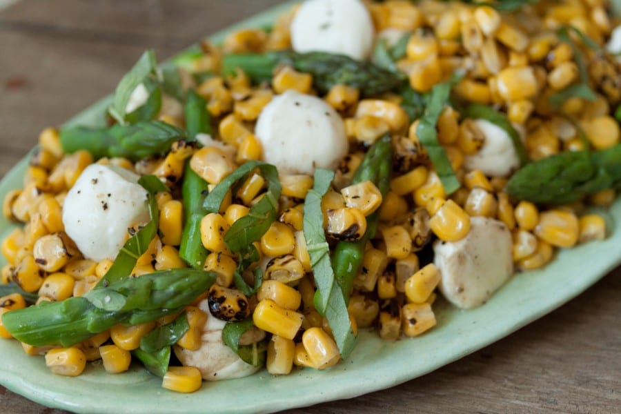 Asparagus, Basil and Corn Salad