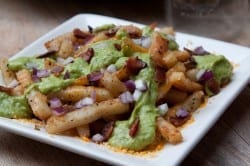 Cheesy Avocado Bacon Poutine