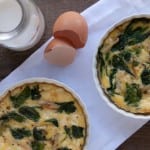 Thumbnail image for Fried Garlic, Spinach and Goat Cheese Quiche