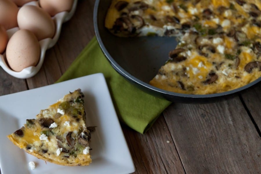 Mushroom-Green-Onion-Goat-Cheese-Frittata