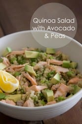 Quinoa Salad with Avocado and Peas from Whats Gaby Cooking