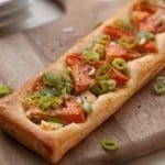 Thumbnail image for Tomato, Scallion and Goat Cheese Puff Pastry Tart