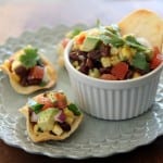 Thumbnail image for Black Bean, Corn and Avocado Salsa in Homemade Tortilla Cups