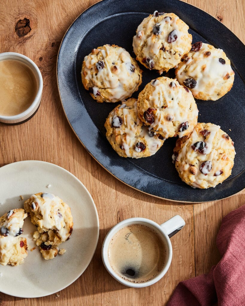White Chocolate Cranberry Scones from www.whatsgabycooking.com (@whatsgabycookin)