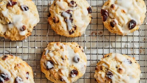 White Chocolate Cranberry Scones from www.whatsgabycooking.com (@whatsgabycookin)