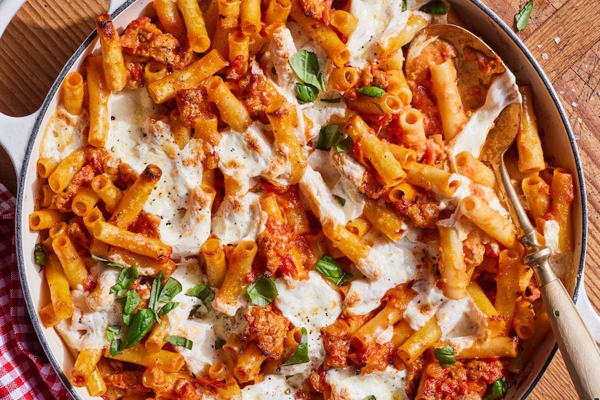 Sausage pasta online bake