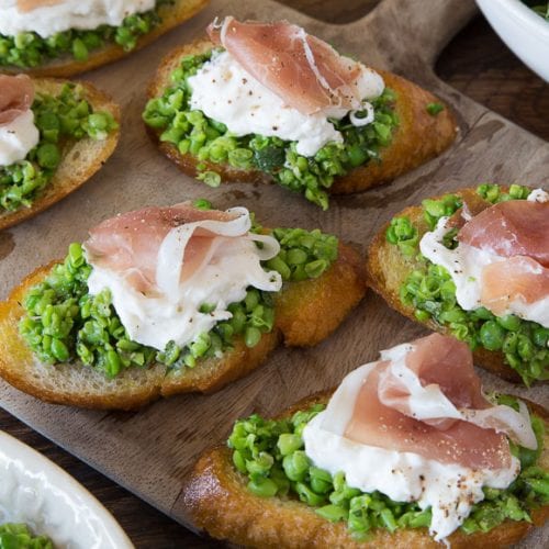 Spring Pea Crostini - What's Gaby Cooking