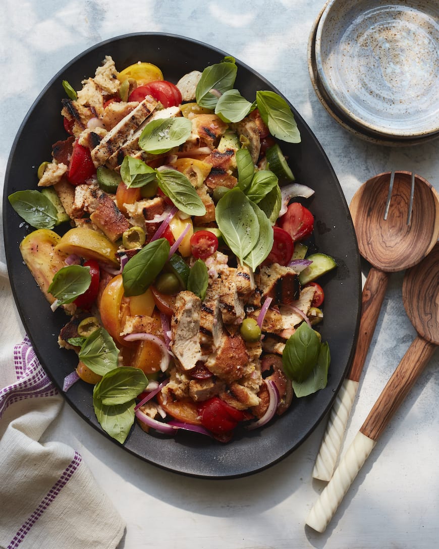 Grilled Chicken Panzanella from www.whatsgabycooking.com (@whatsgabycookin)
