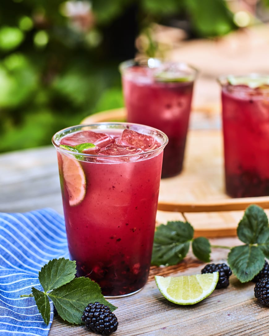 Crushed Blackberry Moscow Mules