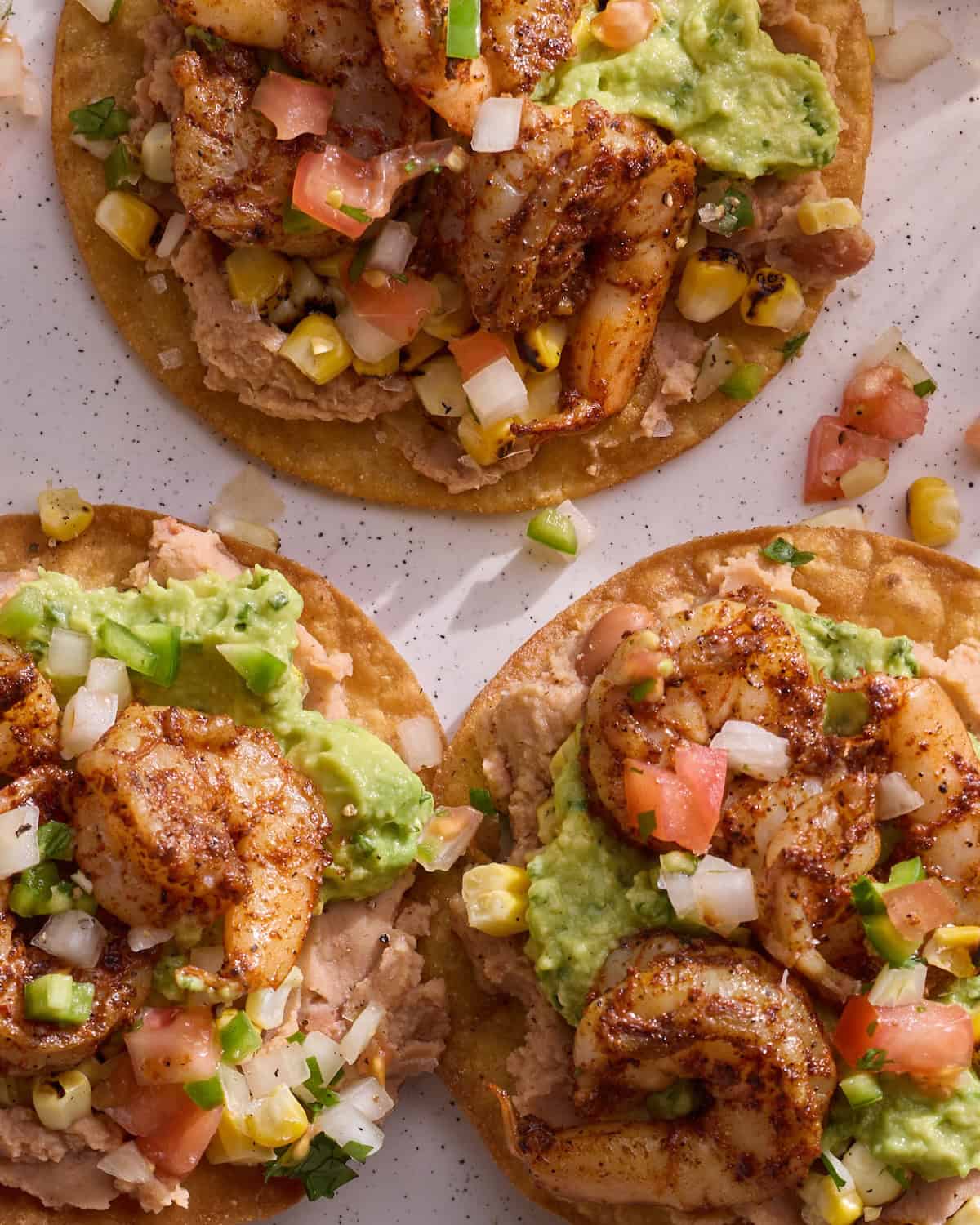Avocado Shrimp Tostadas