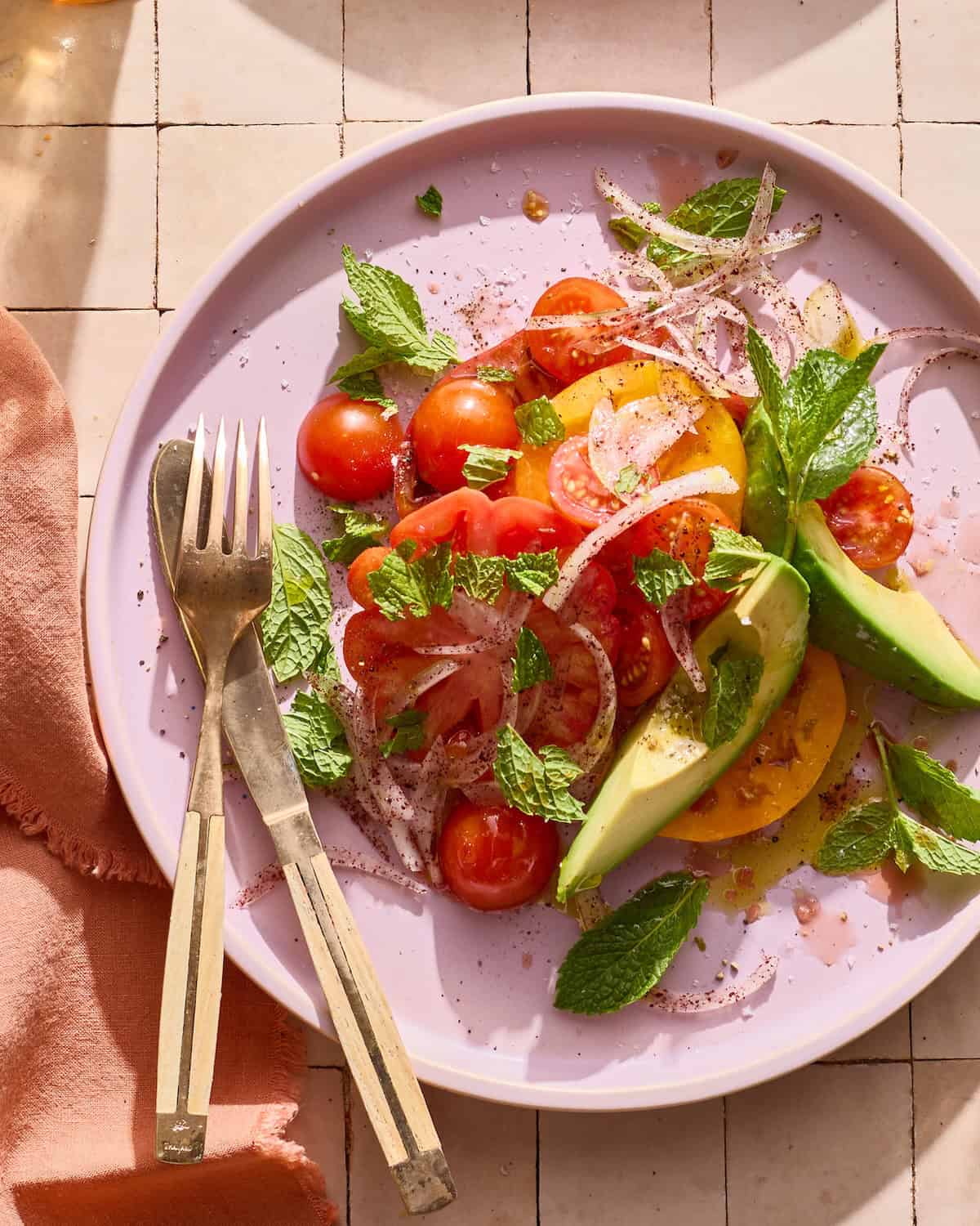 Avocado and Heirloom Tomato Salad