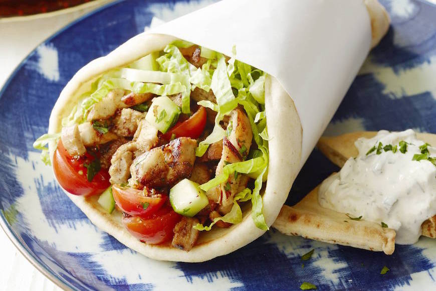 Chicken Shawarma Stuffed Pita - What's Gaby Cooking