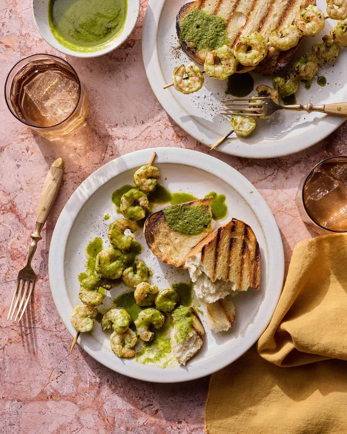 Grilled Shrimp with Cilantro Pesto