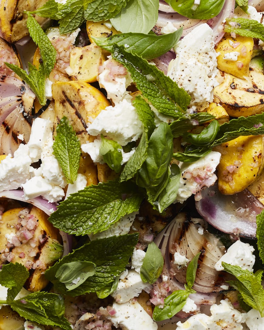Grilled Summer Squash with Feta from www.whatsgabycooking.com (@whatsgabycookin)