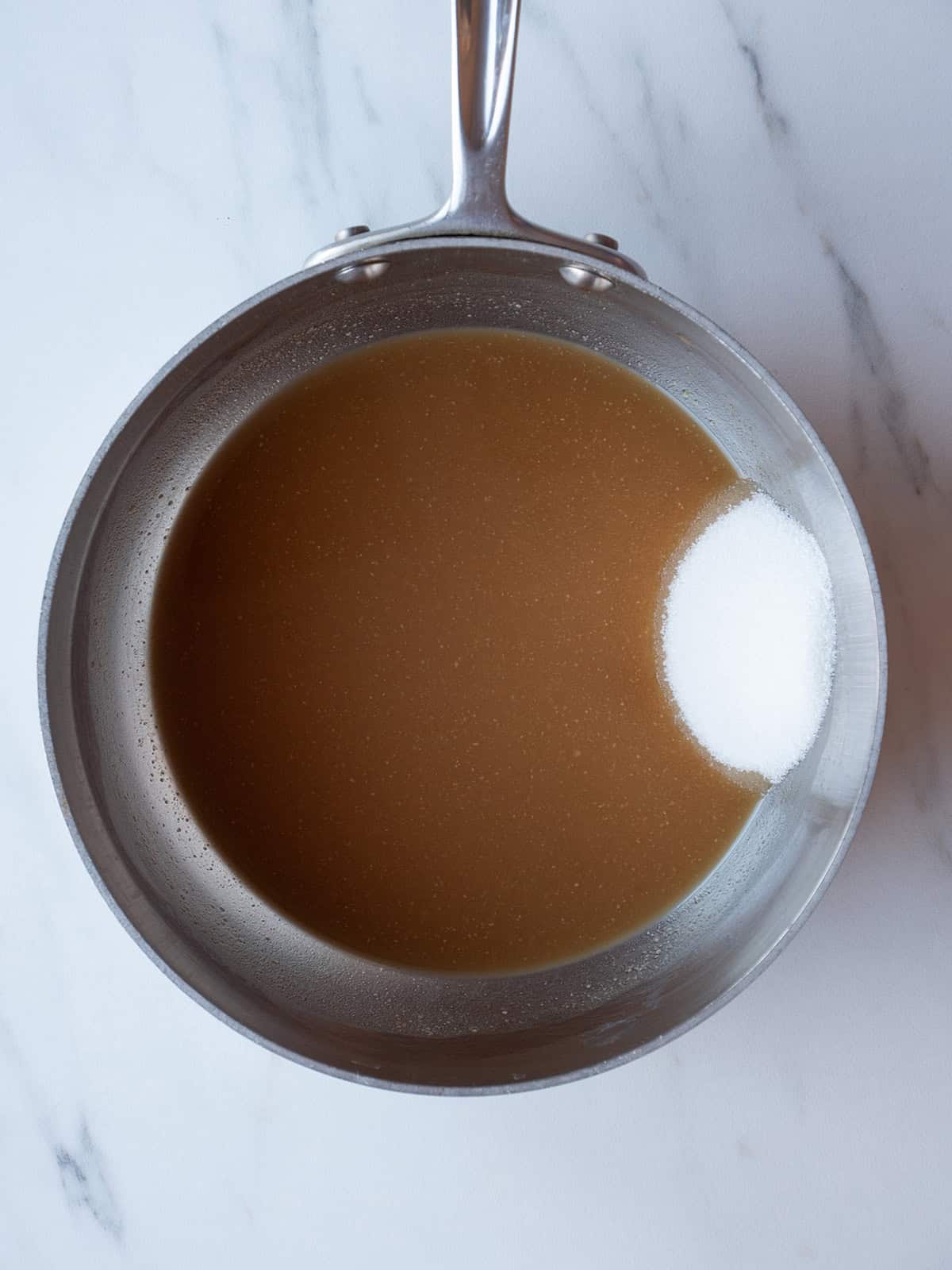 Miso marinade with sugar whisked until dissolved