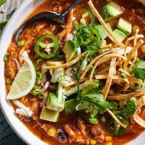 Chicken Tortilla Soup from www.whatsgabycooking.com (@whatsgabycookin)