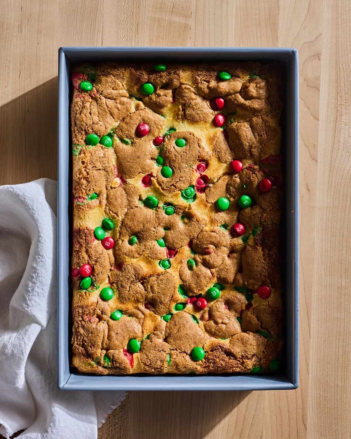 M&M Cheesecake Cookie Bars