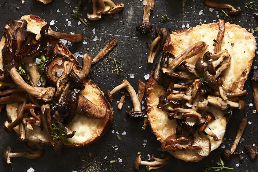 Mushroom And Fontina Tartine