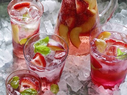 Peach Rose Sangria - Whole and Heavenly Oven