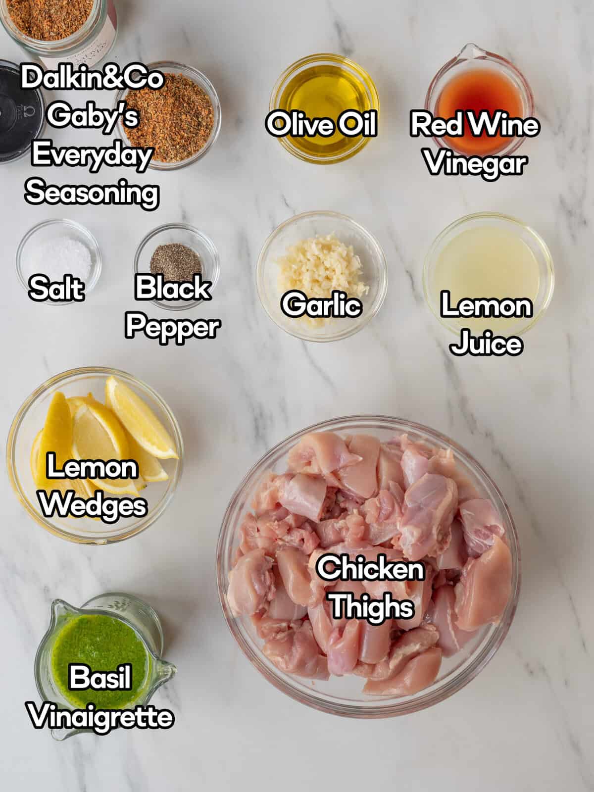 Ingredients for Chicken Shish Kabobs