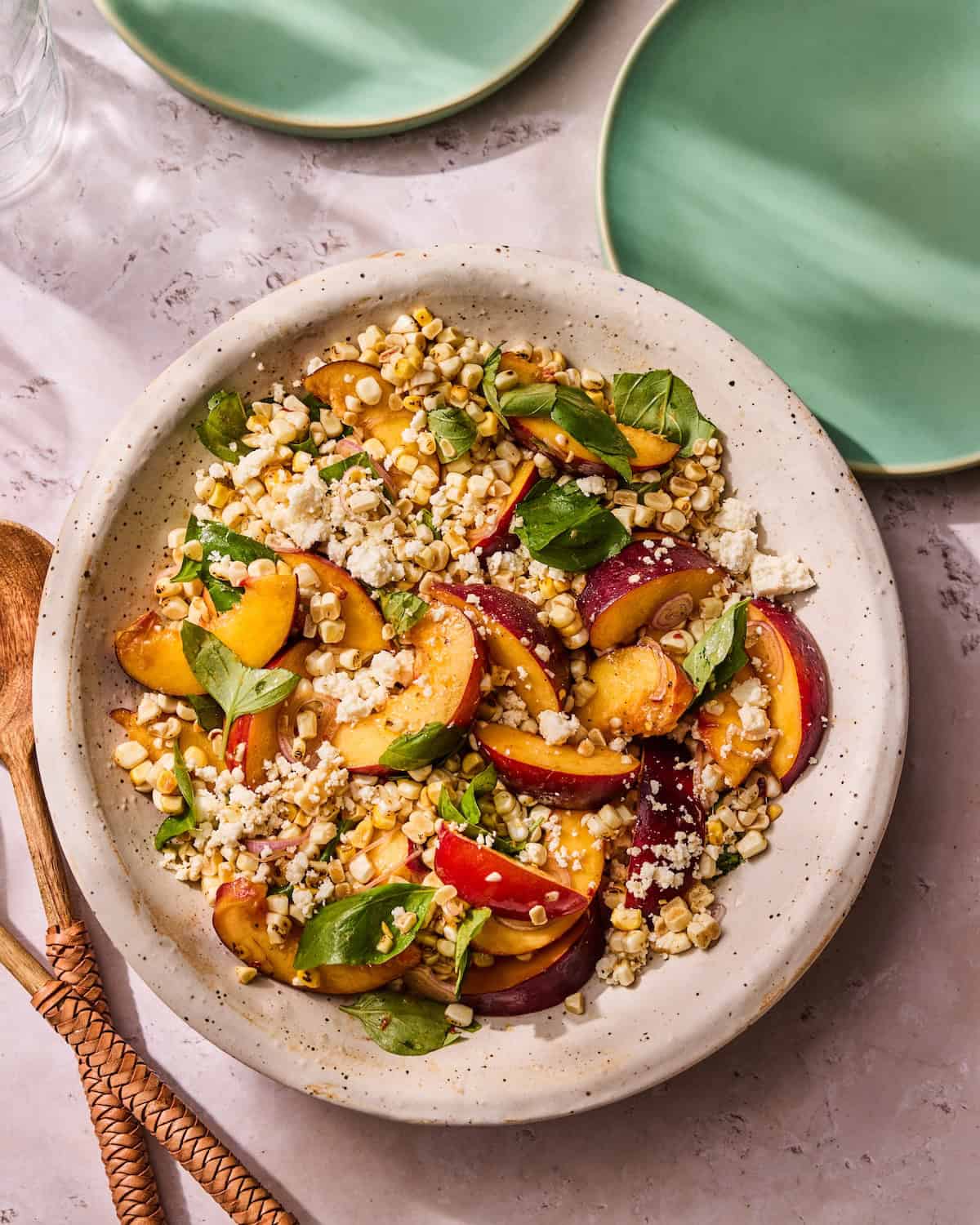 Grilled Corn and Stone Fruit Salad