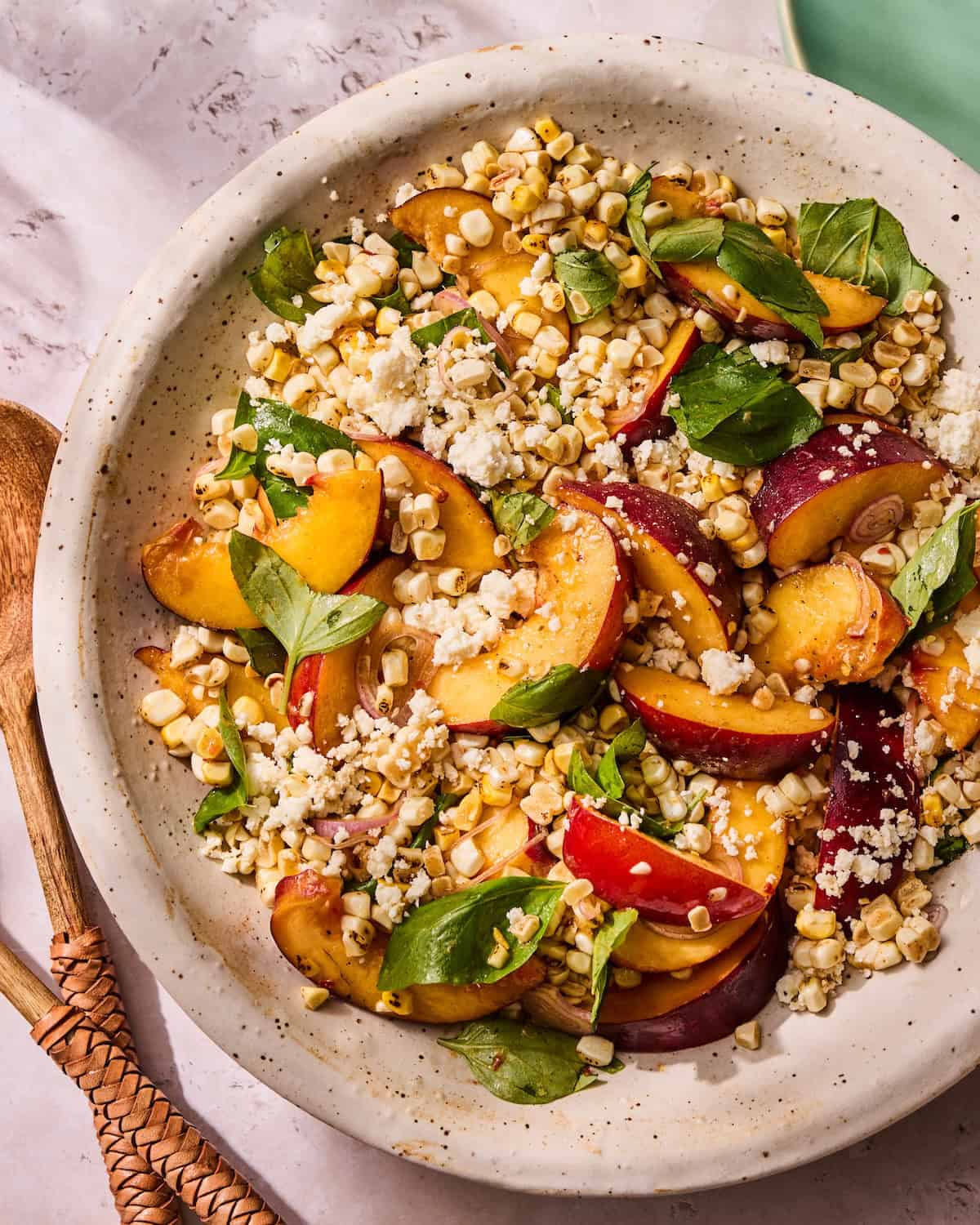 Grilled Corn and Stone Fruit Salad