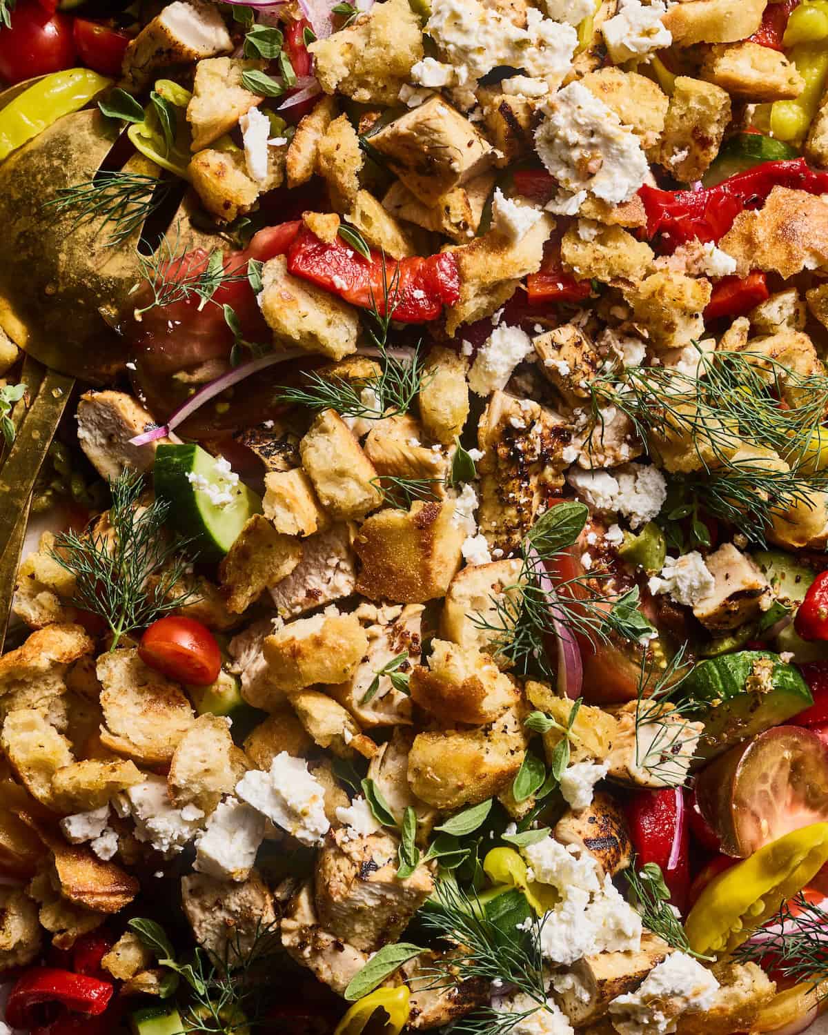 Greek Grilled Chicken Panzanella