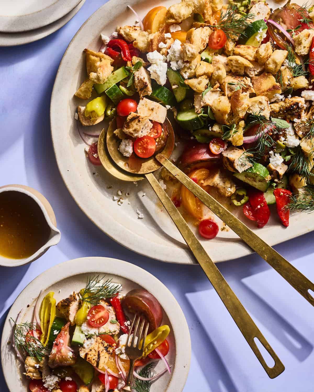 Greek Grilled Chicken Panzanella