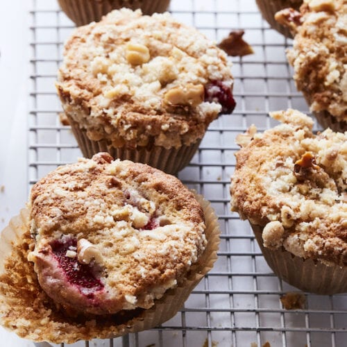 Strawberry Muffins With Walnut Streusel - What's Gaby Cooking