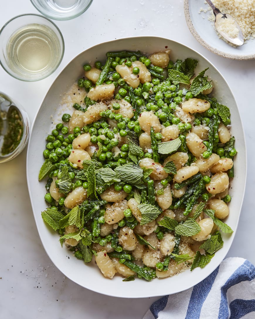 Spring Gnocchi with Peas and Asparagus from www.whatsgabycooking.com (@whatsgabycookin)
