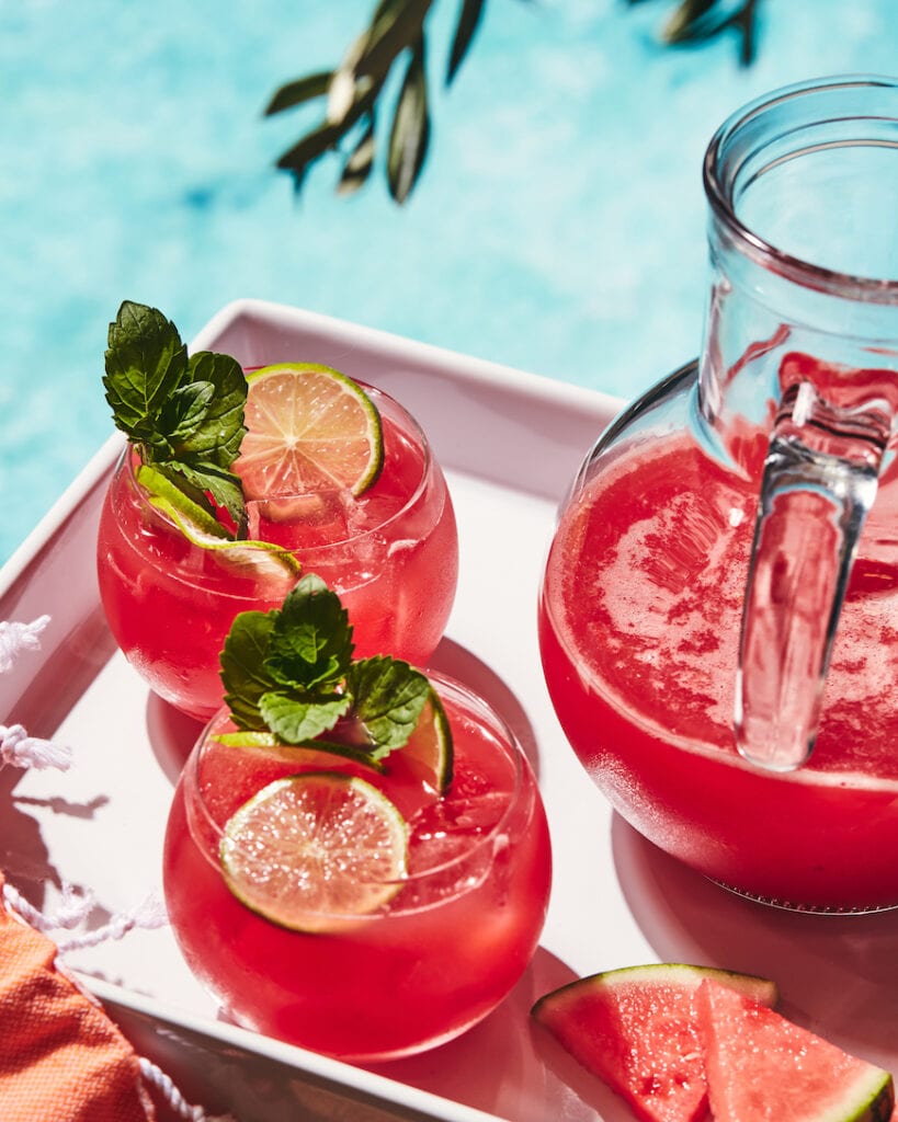 Watermelon Tequila Punch from www.whatsgabycooking.com (@whatsgabycookin) / summer cocktails