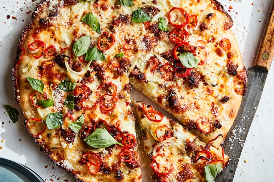 Cast-Iron Pizza With Fennel and Sausage Recipe