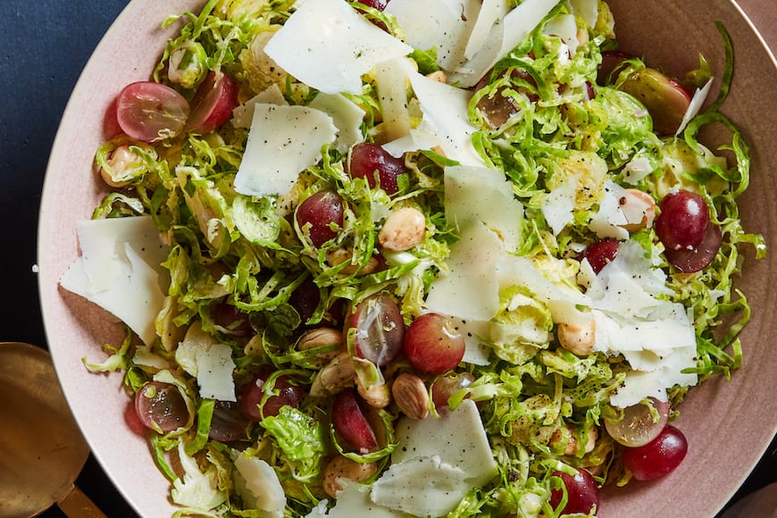 Shaved Brussels Salad from www.whatsgabycooking.com (@whatsgabycookin)