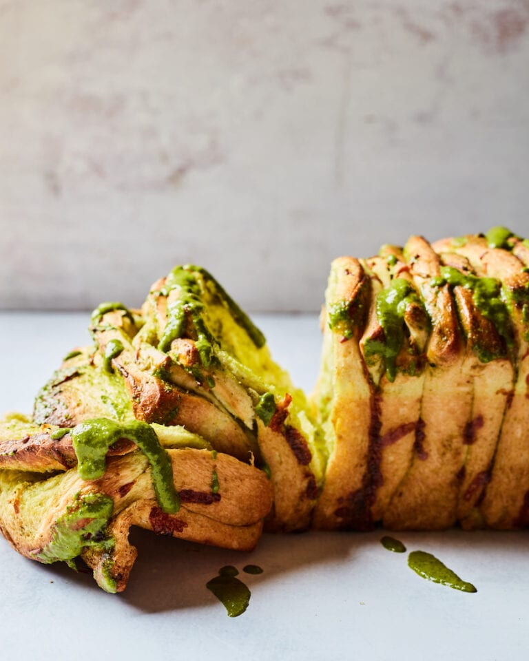 Cheesy Pesto Pull Apart Bread What's Gaby Cooking