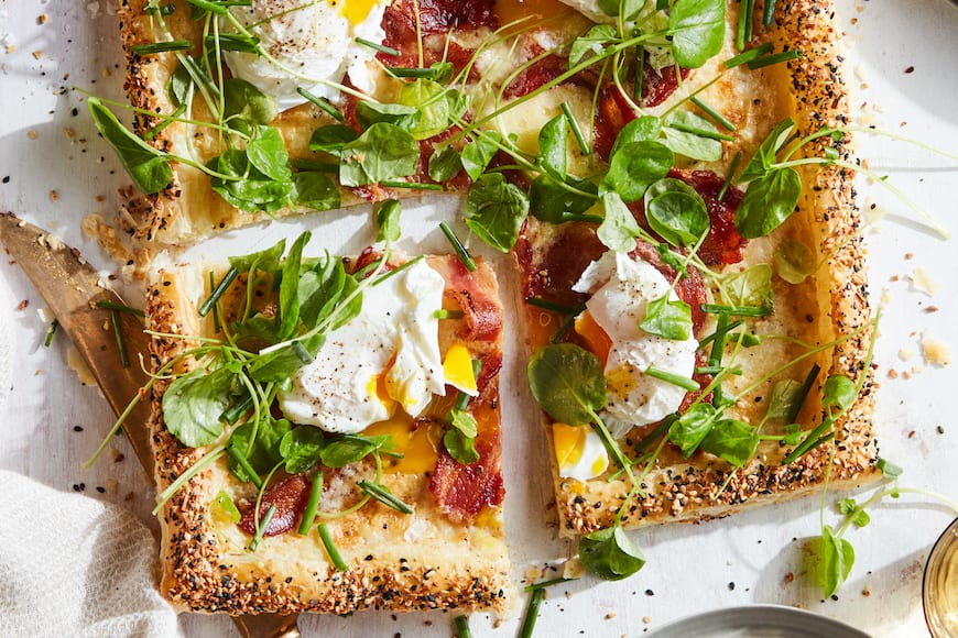 Bacon And Egg Puff Pastry Tart 