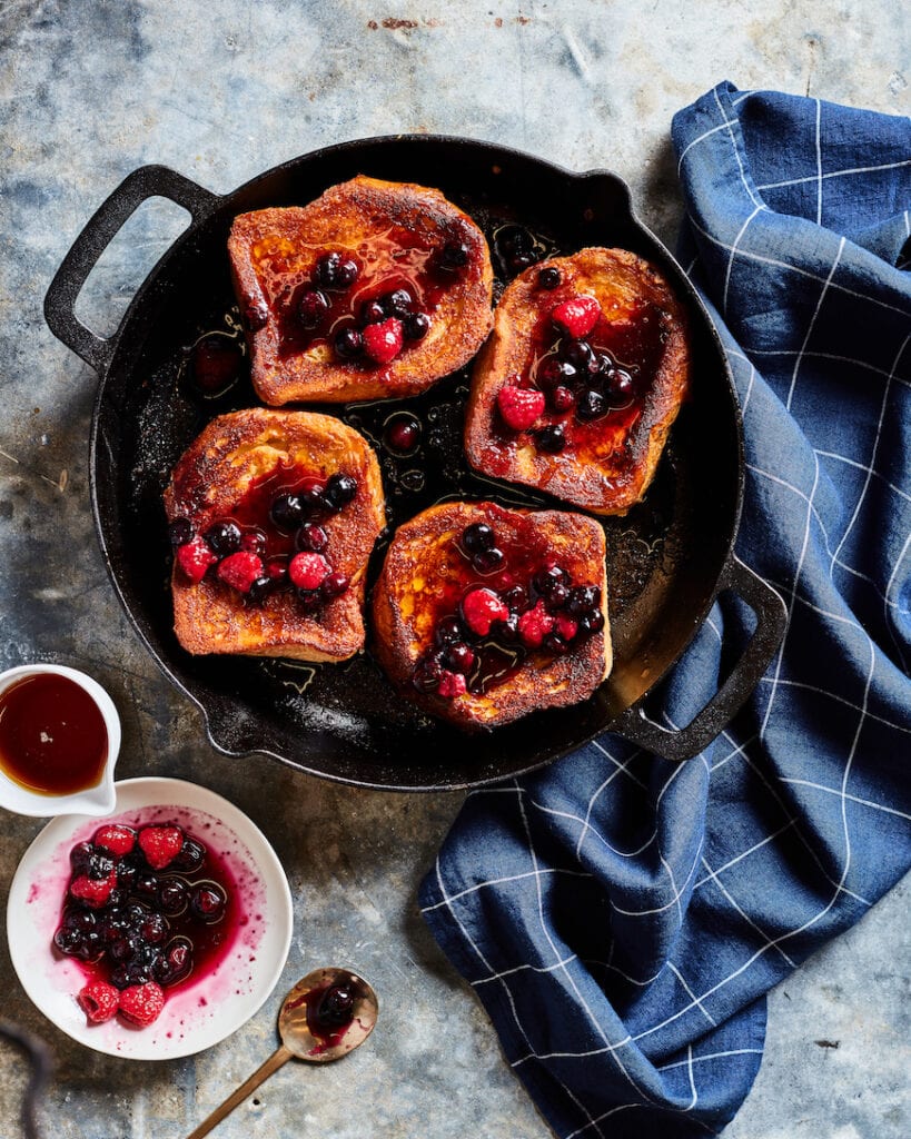Caramelized French Toast with a Berry Compote from www.whatsgabycooking.com (@whatsgabycookin)