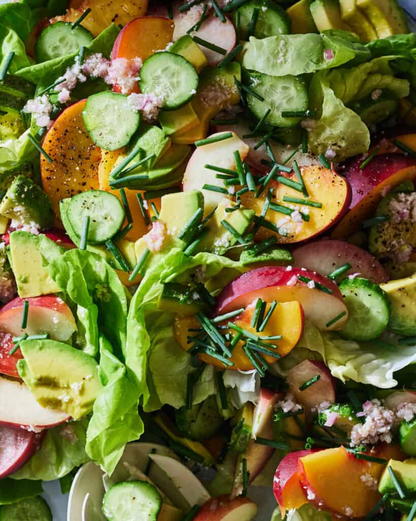 Avocado Peach Salad - What's Gaby Cooking