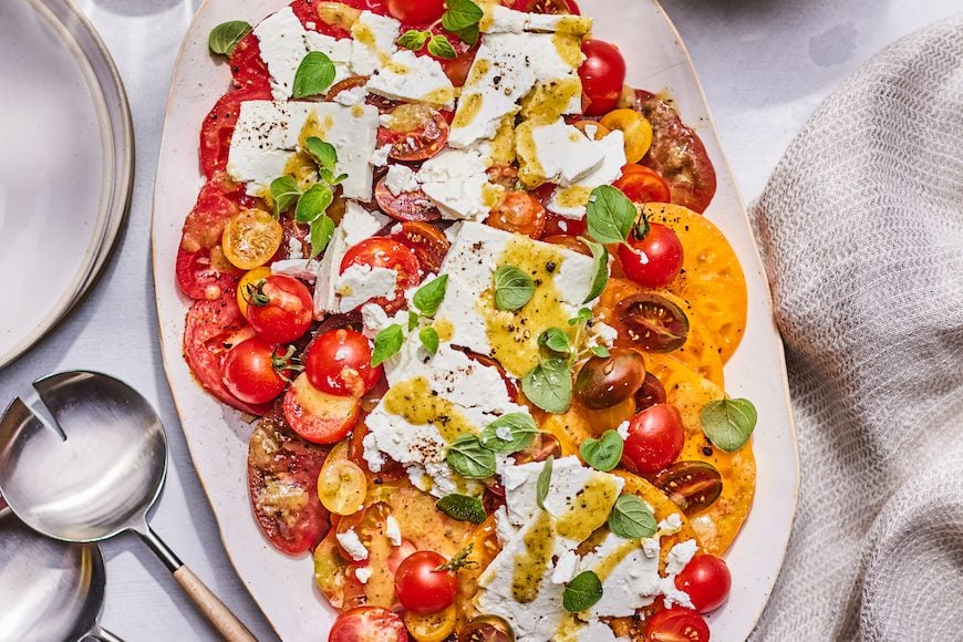 Herby Marinated Tomato and Feta Salad from www.whatsgabycooking.com (@whatsgabycookin)