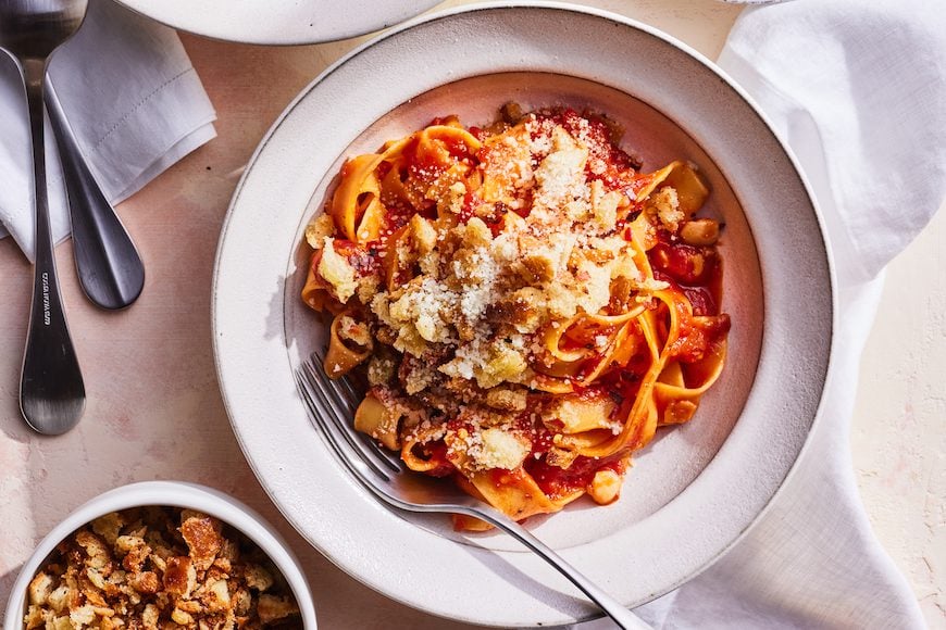 Roasted Tomato Sauce Pasta With Toasty Breadcrumbs - What's Gaby Cooking