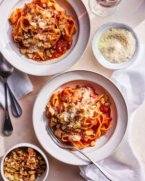 Roasted Tomato Sauce Pasta With Toasty Breadcrumbs - What's Gaby Cooking