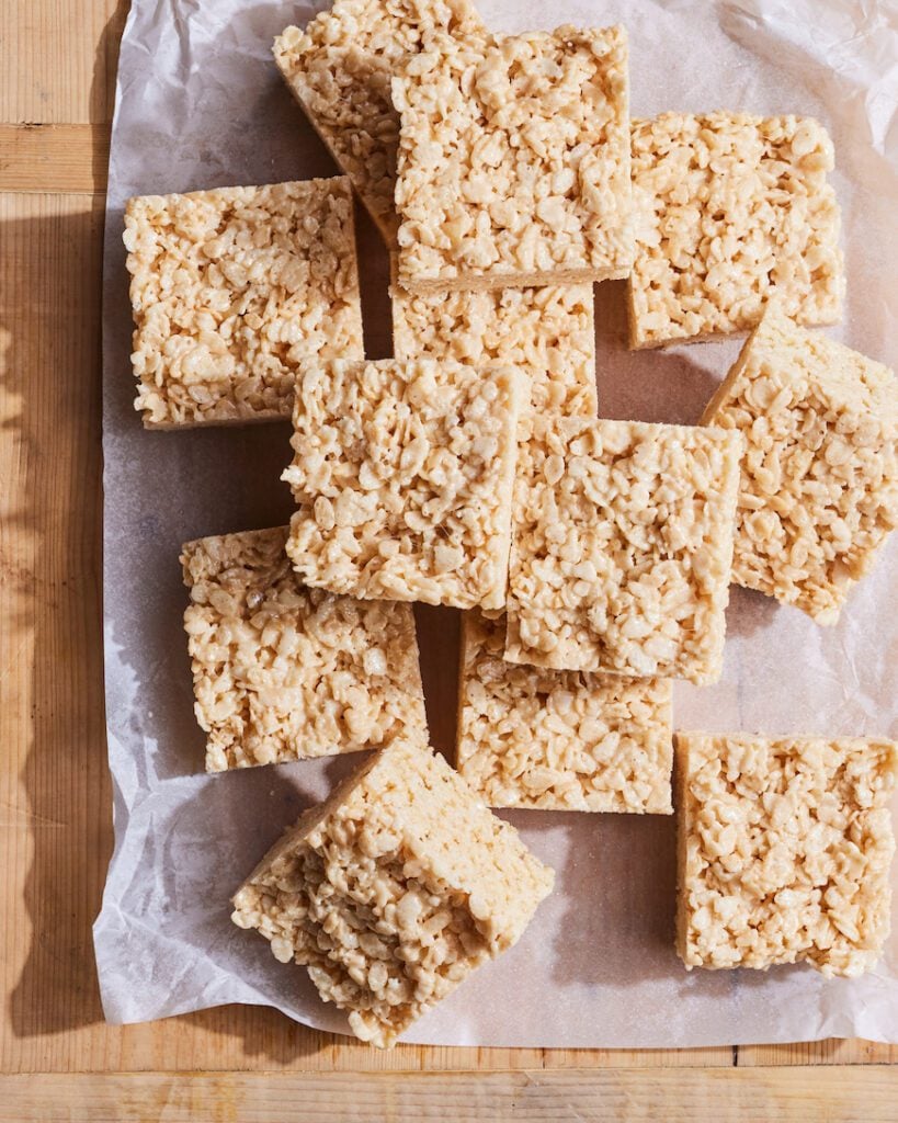 Browned Butter Thick and Chewy Crispy Rice Treats from www.whatsgabycooking.com (@whatsgabycookin)
