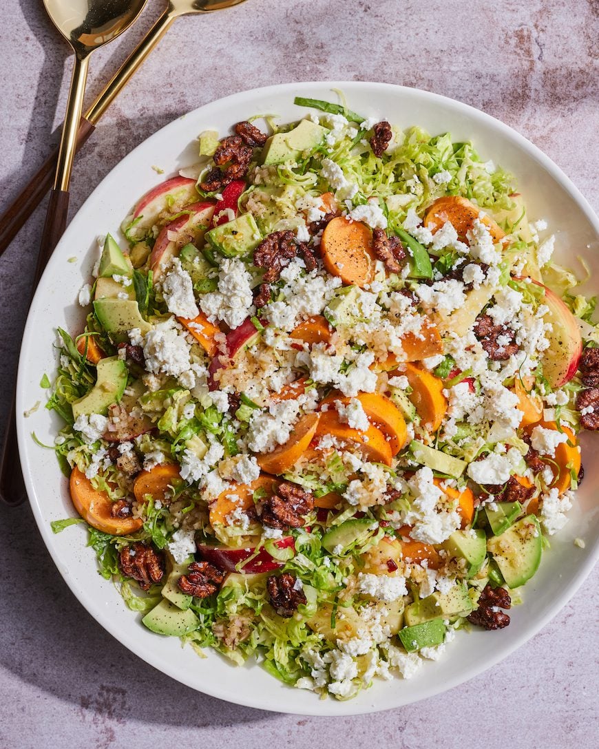 Brussel Sprout Salad with Persimmons