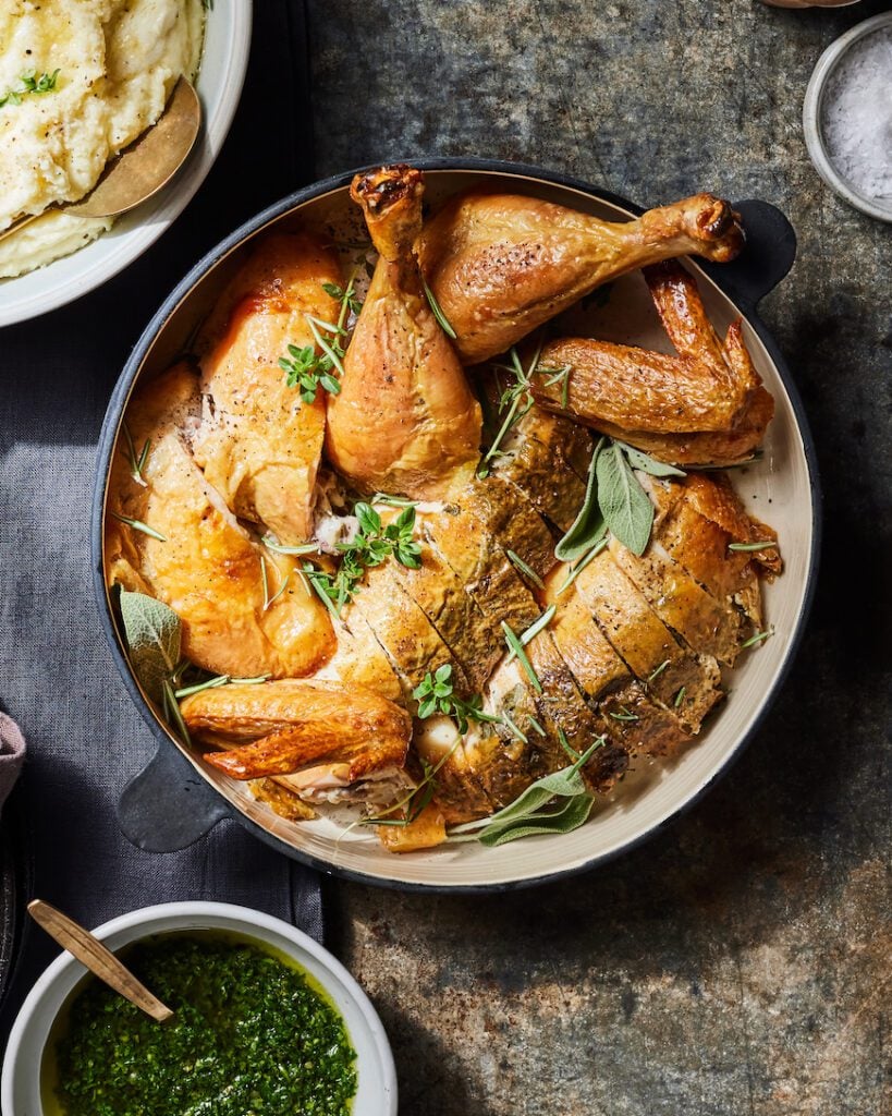 Zuni Roasted Whole Chicken with Chimichurri from www.whatsgabycooking.com (@whatsgabycookin)