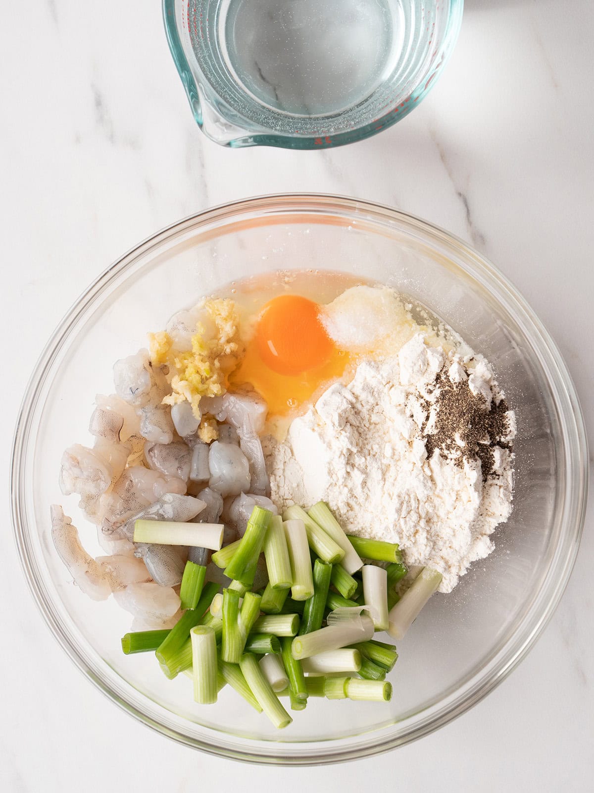 Ingredients for scallion pancake preparation