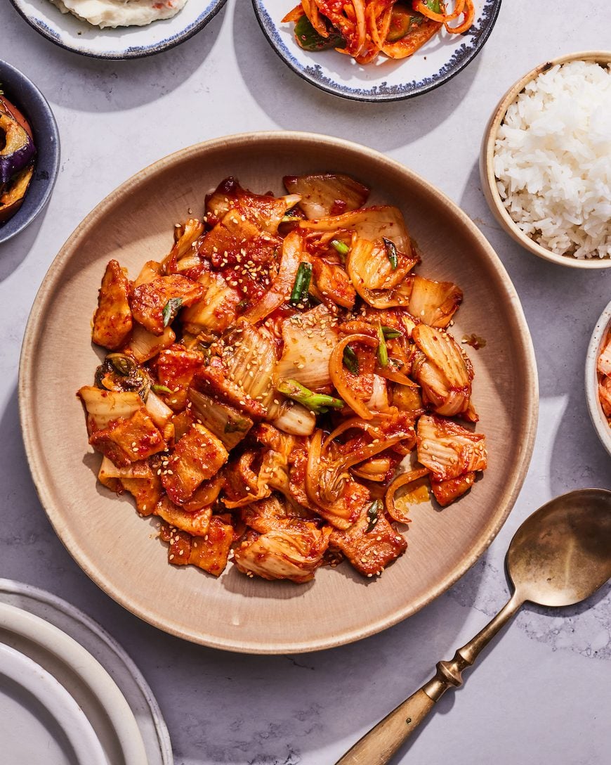 Stir Fried Pork Belly and Kimchee 