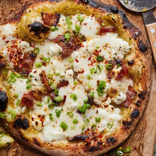 Bacon and Goat Cheese Pizza from www.whatsgabycooking.com (@whatsgabycookin)