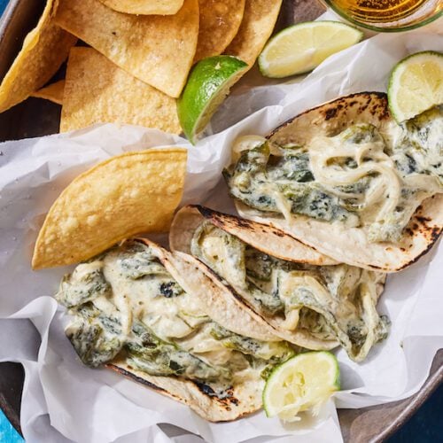 Rajas con Queso Tacos from www.whatsgabycooking.com (@whatsgabycookin)