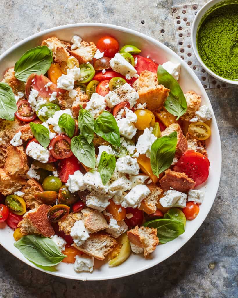 Tomato Feta Panzanella - What's Gaby Cooking