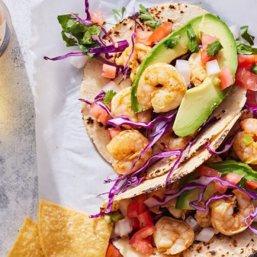 Spicy Shrimp Tacos from www.whatsgabycooking.com (@whatsgabycookin)